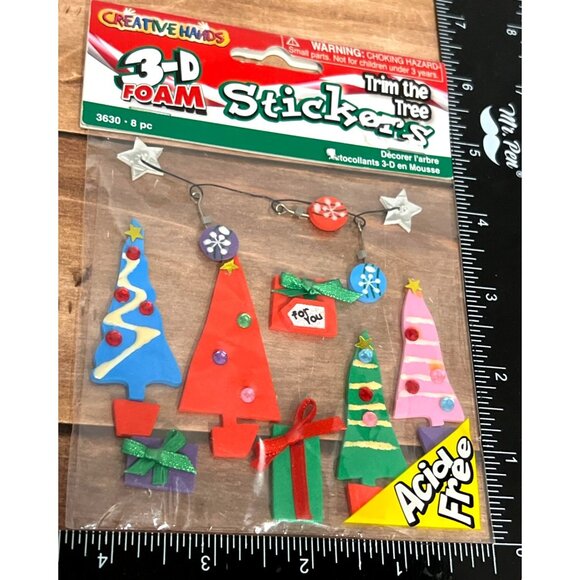 3-D Foam Stickers Trim the Tree presents Fibre Craft 3630 Creative Hands - Picture 2 of 3